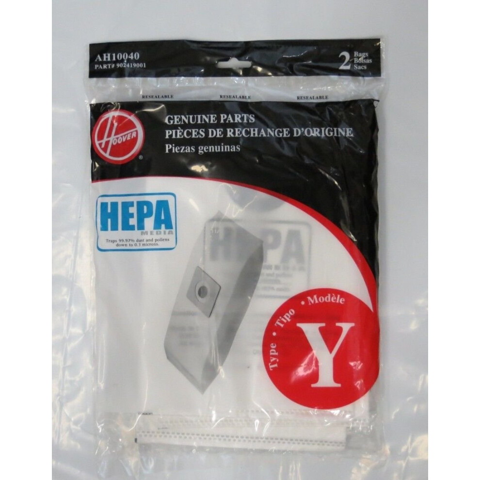 Hoover WindTunnel Y HEPA Pleated Vacuum Filter Bags 6 Pack AH10040 902