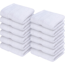Asciugamani Utopia [Set da 12 salviette di qualit    premium (30,5 x 30,5 cm)] 100% cotone filato ad anello, altamente assorbenti e morbidi, salvie