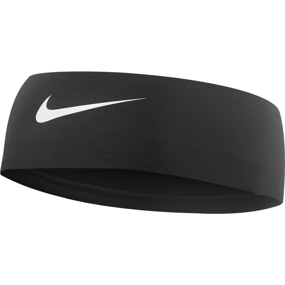 Nike Fury Dry Wide Youth Headband (Black/White)