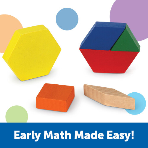 Learning Resources Ξύλινα Μοτίβα Μαθηματικών Learning Resources, Σετ 250, Ηλικίες 3+ 1