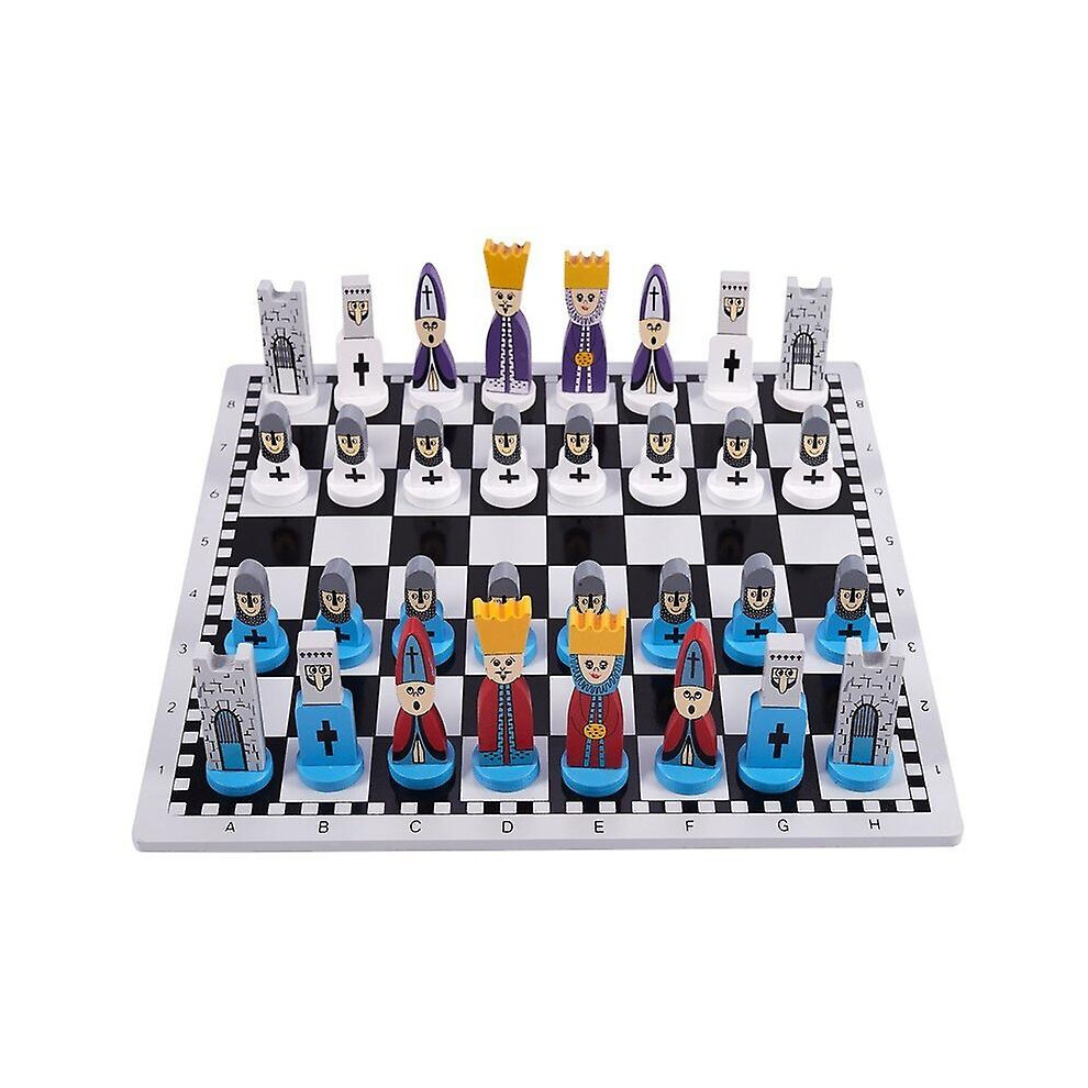 Wooden Chess Children's Gifts Cartoon Modeling Set Toys Felted Game Board Interior Storage Kids Gift Family Games-image-OPC-PFMX8KS-NEW