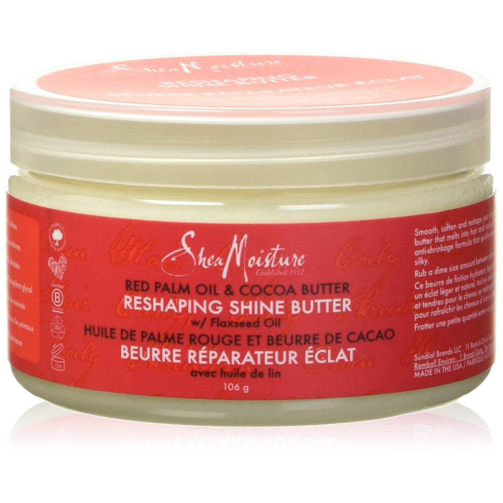 Shea Moisture Red Palm Oil & Cocoa Butter Shine Butter  3.75 Pound