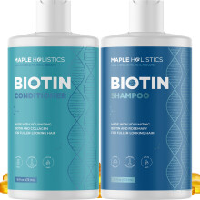 Volumizing Biotin Shampoo and Conditioner Set - Sulfate Free Shampoo and Conditioner for Dry Damaged Hair Care - Thinning Hair Shampoo and Conditioner