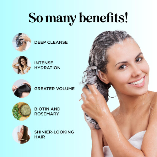Volumizing Biotin Shampoo and Conditioner Set - Sulfate Free Shampoo and Conditioner for Dry Damaged Hair Care - Thinning Hair Shampoo and Conditioner 2