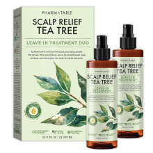 PHARM TO TABLE Tea Tree Leave-In Balsam för Huvudbotten, Lindrar Klåda, 240ml/8 fl oz, 2-Pack