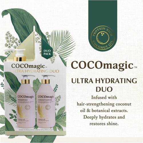 CocoMagic Σαμπουάν και Conditioner - Με Έλαιο Καρύδας & Βοτανικά Εκχυλίσματα (32 oz) 2
