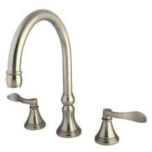 Kingston Brass KS2348DFL NuFrench römischer Wannenhahn, gebürstetes Nickel