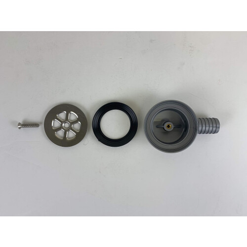 Scandvik 10307 Douche coude  profil bas/Drain de cockpit Sortie 1"" Gris 2