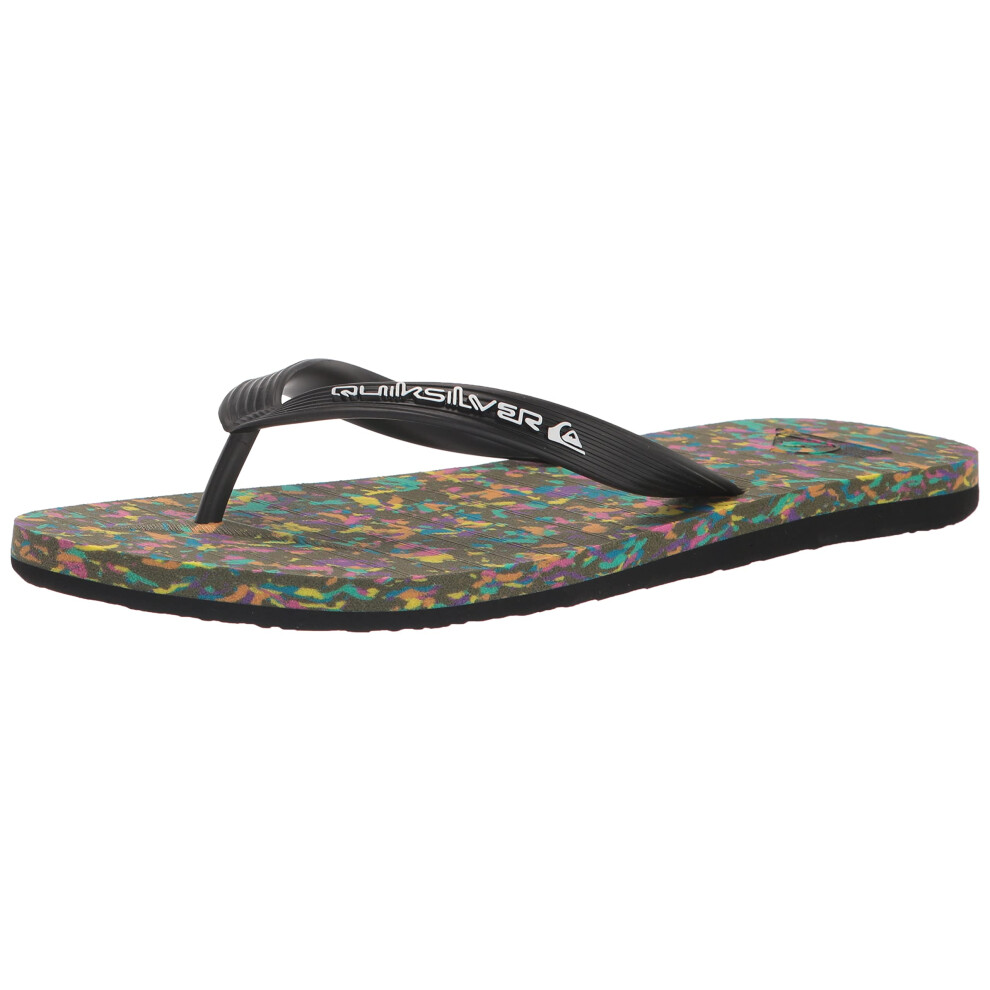 Quiksilver Men's Molokai Recycled 3 Point Sandal Flip Flop  Black/Blue