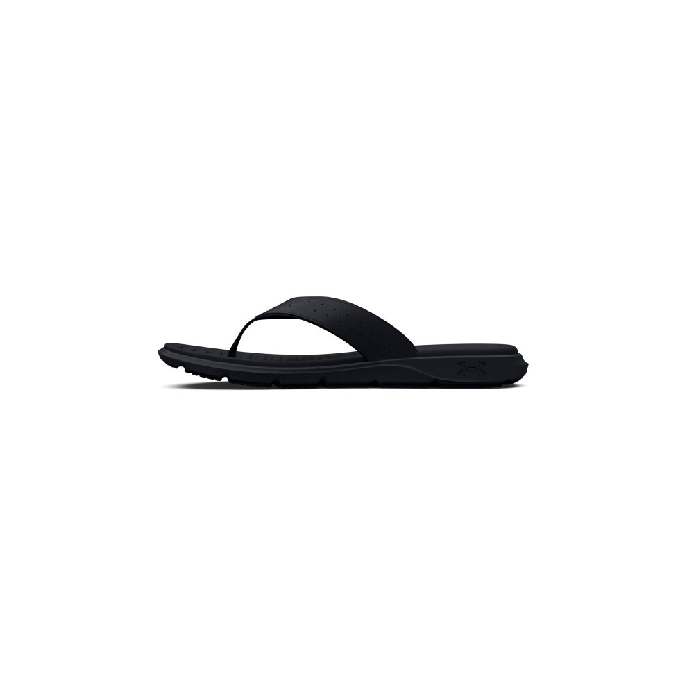 Under Armour Men's Ignite Pro Flip Flop  (001) Black/Black/White  8  U