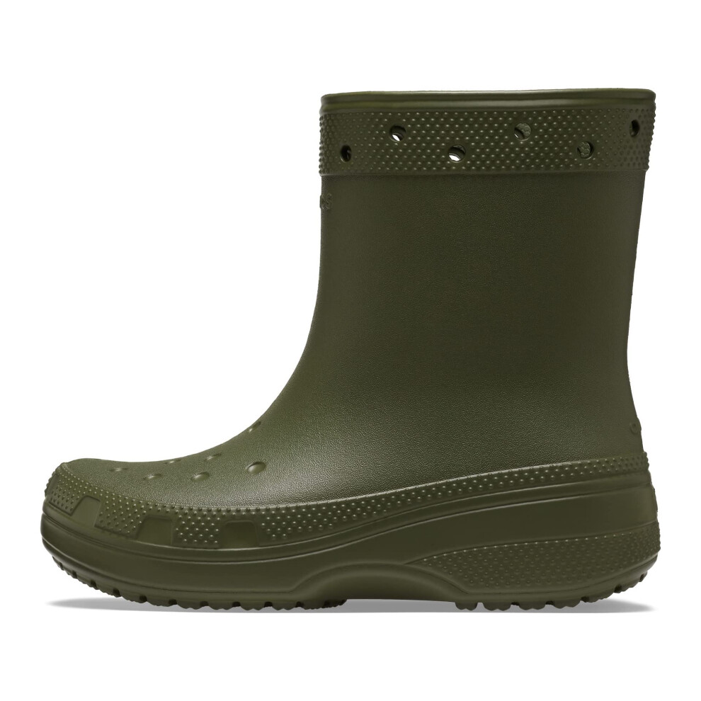 Crocs Unisex Classic Rain Boots  Army Green  Numeric_4 US Men