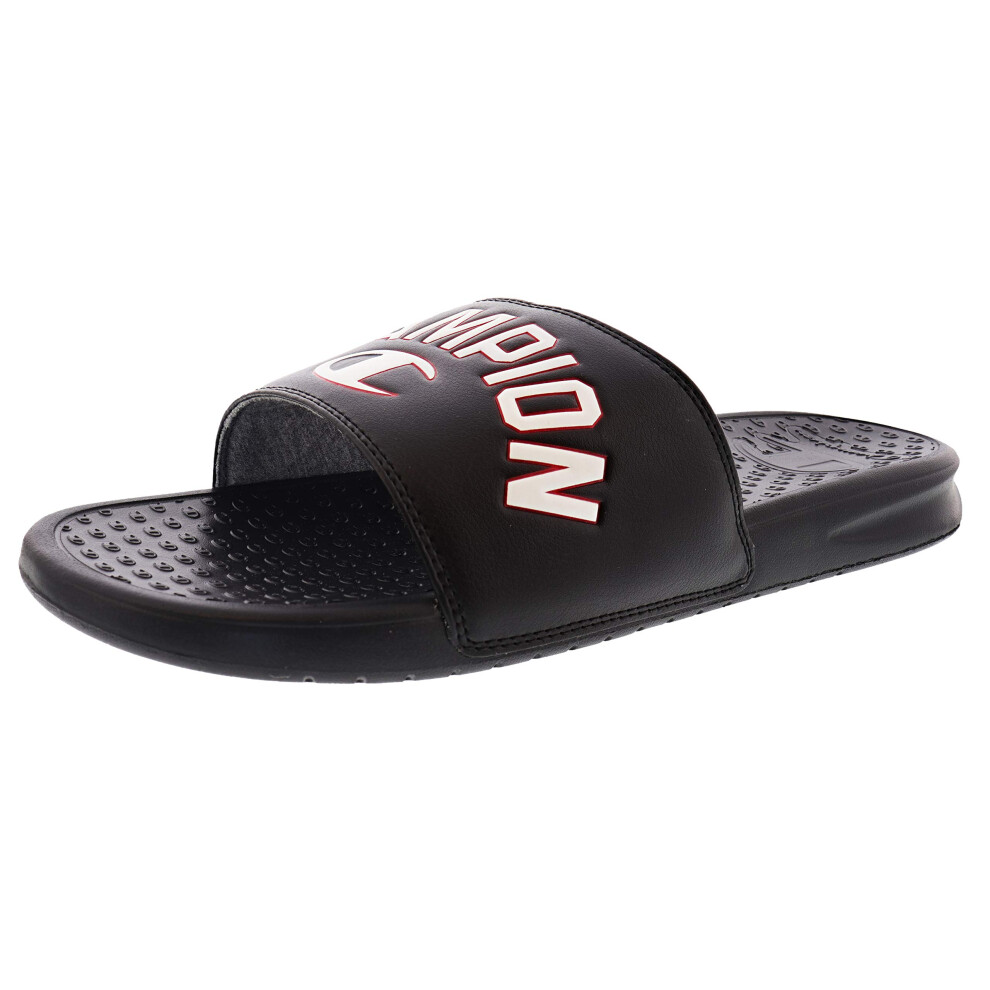 Champion mens Club Slide Slippers  Black  10