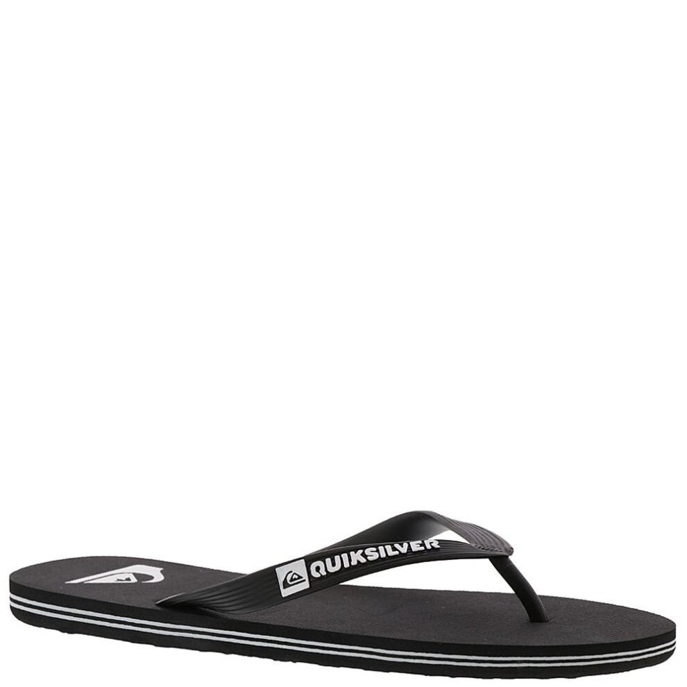 Quiksilver Men's Molokai 3 Point Flip Flop Sandal  Black/Black/White