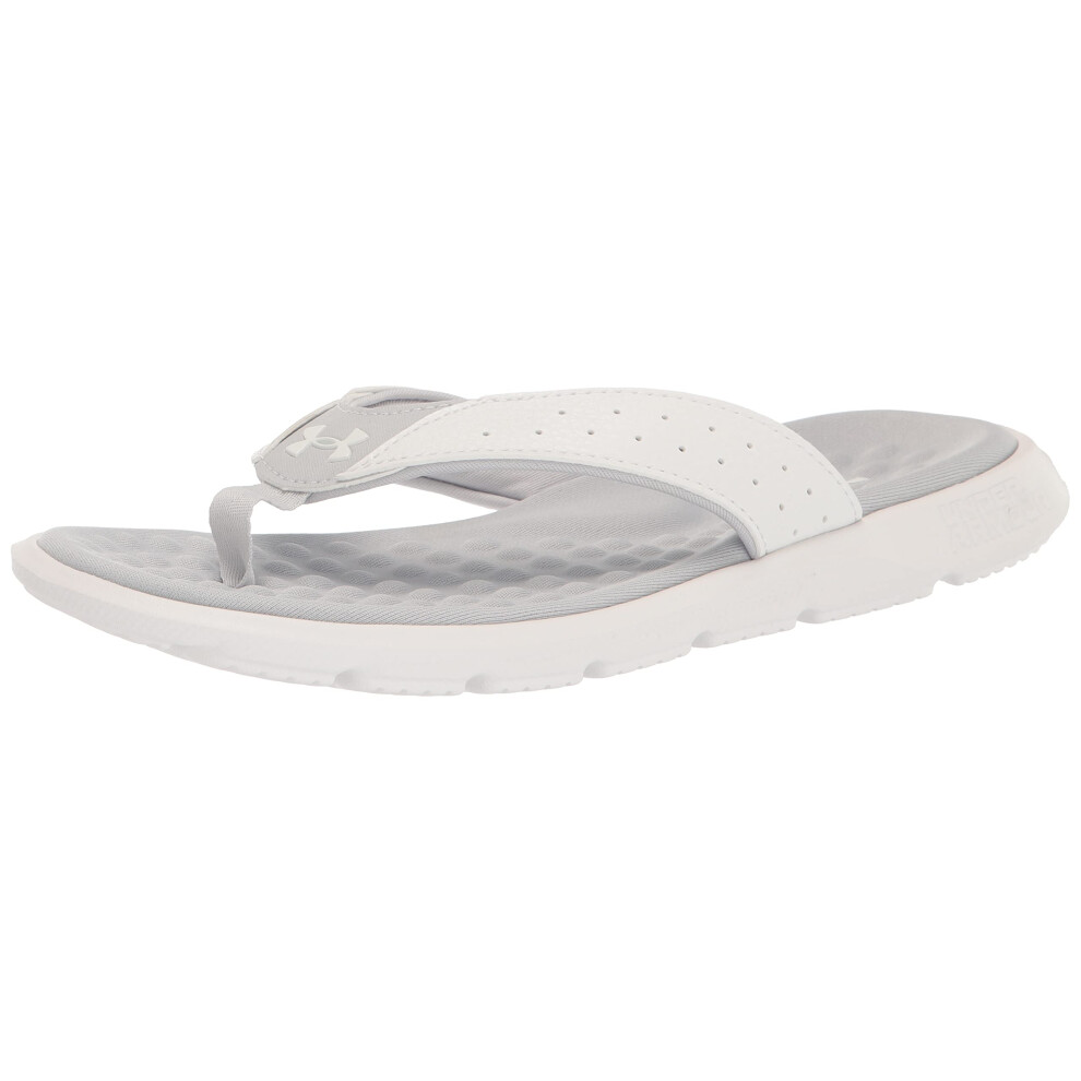 Under Armour mens Flip Flop  (100) White/Halo Gray/White  11 US