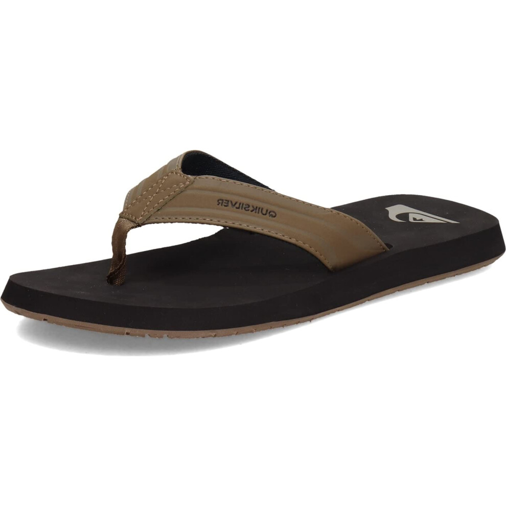 Quiksilver Men's Monkey Wrench 3 Point Sandal  Tan/Solid  9 M US