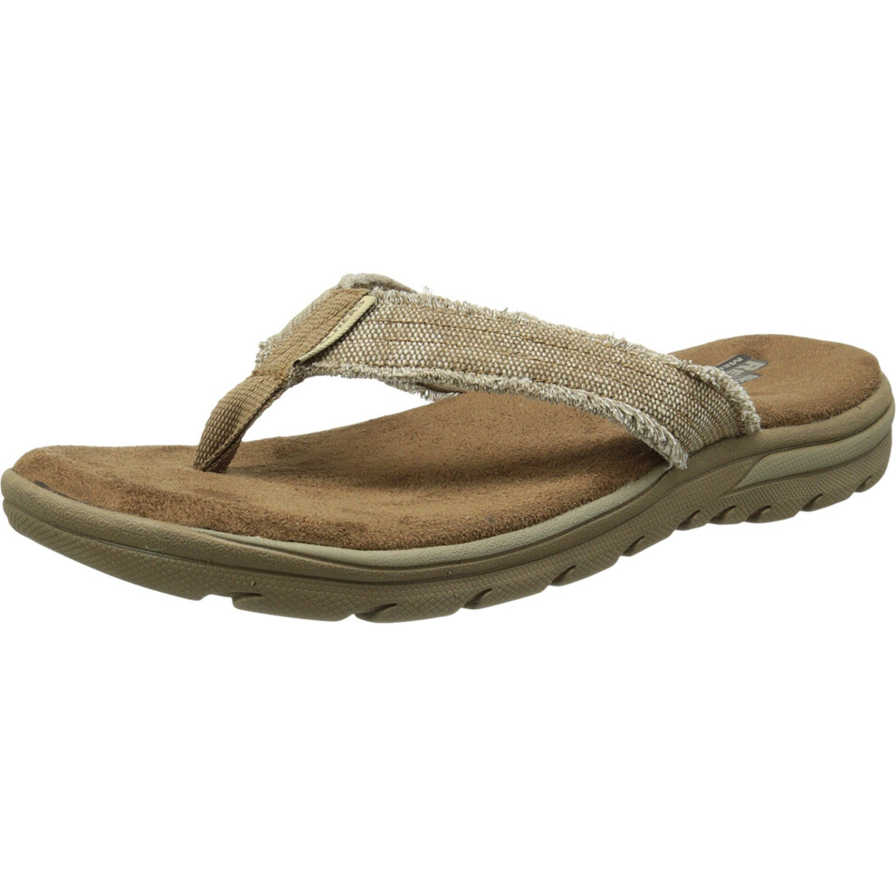 Skechers USA Men's Bosnia Flip-Flop Tan 9 M US