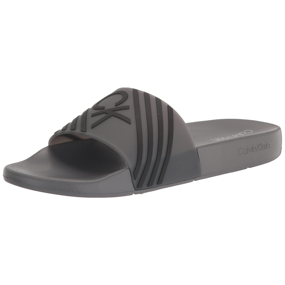 Calvin Klein Men's Averil Slide Sandal  Grey  13