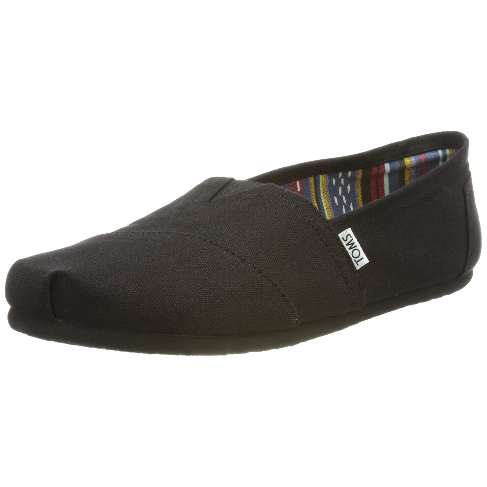 TOMS Men's Classic Alpargata Slip-On Shoe Black/Black Classic Canvas 1