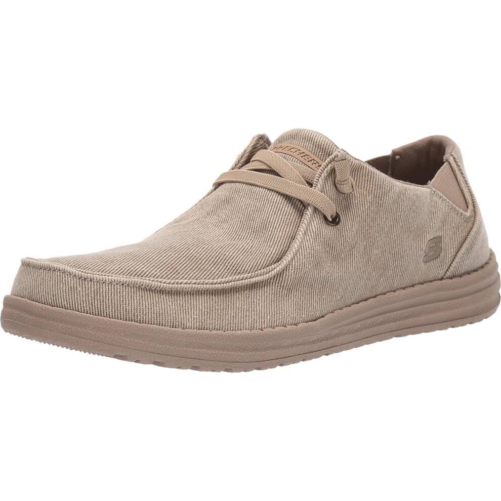 Skechers mens Melson-raymon Canvas Slip on Moccasin  Taupe  8 US