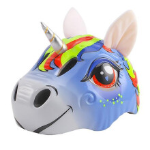 (blue) Toddler Helmet Unicorn Bike Helmet For Girls With Taillight