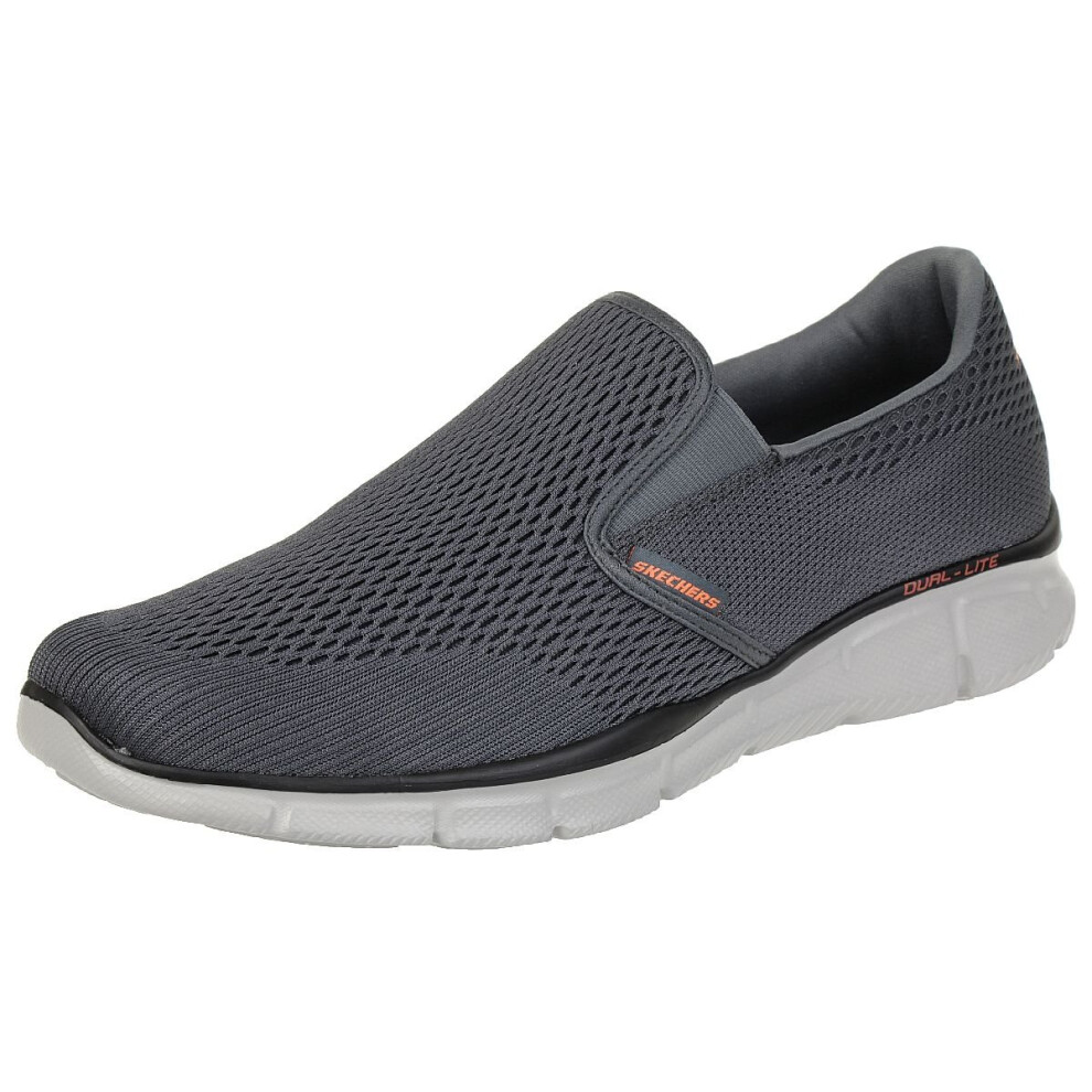 Skechers Men's Equalizer Double Play Slip-On Loafer Charcoal/Orange 9