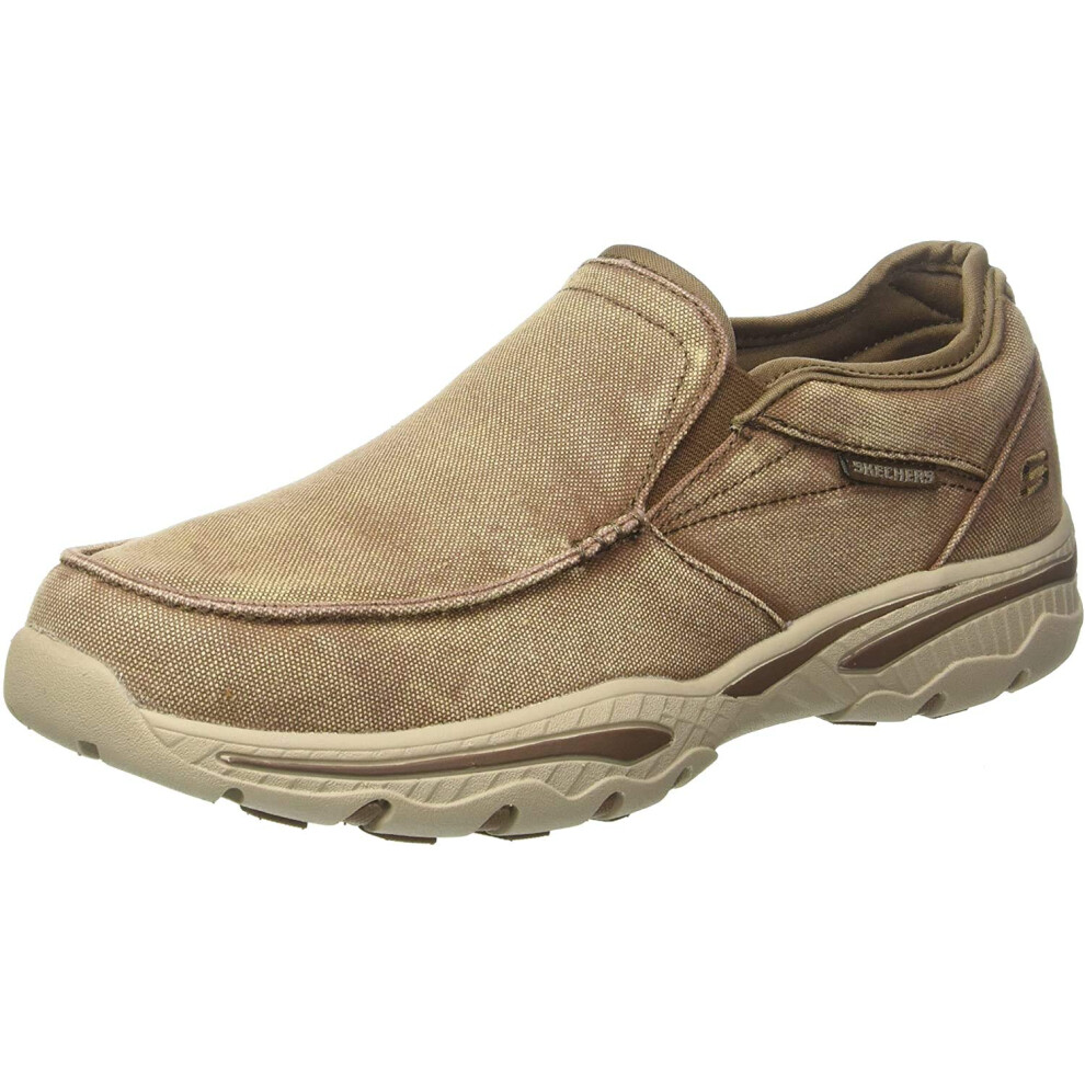 Skechers Men's Relaxed Fit-Creston-Moseco Moccasin  Light Brown  9.5 M