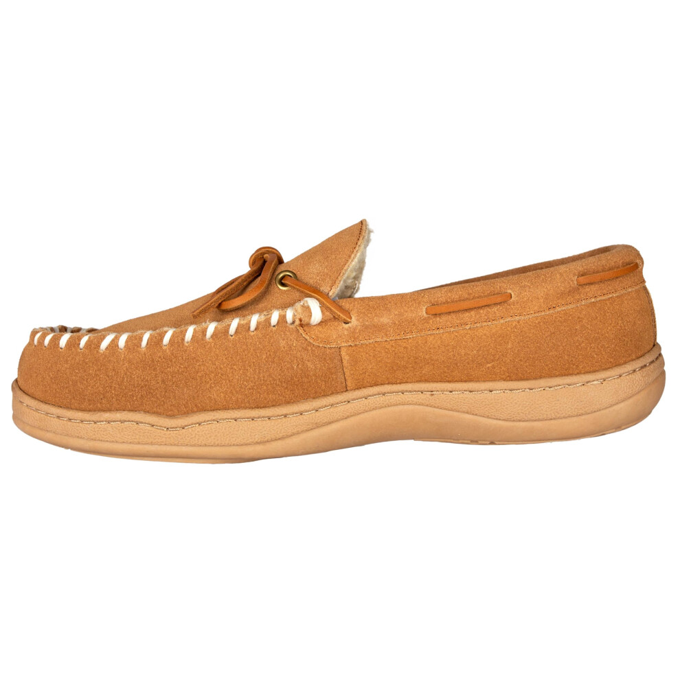 Clarks Men's  Moccasin Sherpa-Lined Slipper CINNAMON 12 M