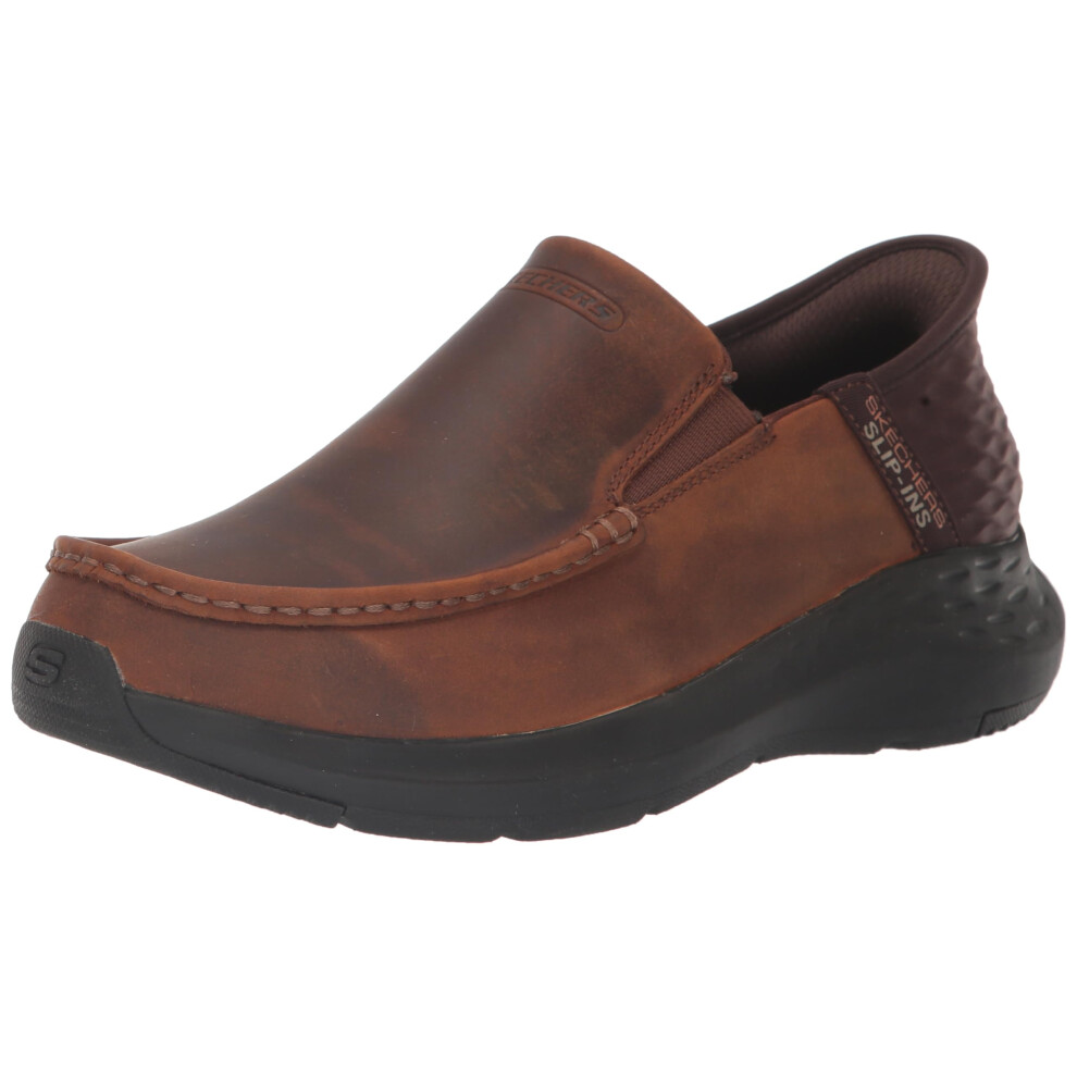 Skechers Men's Parson-Oswin Slip-in Moccasin  Brown  10 Wide