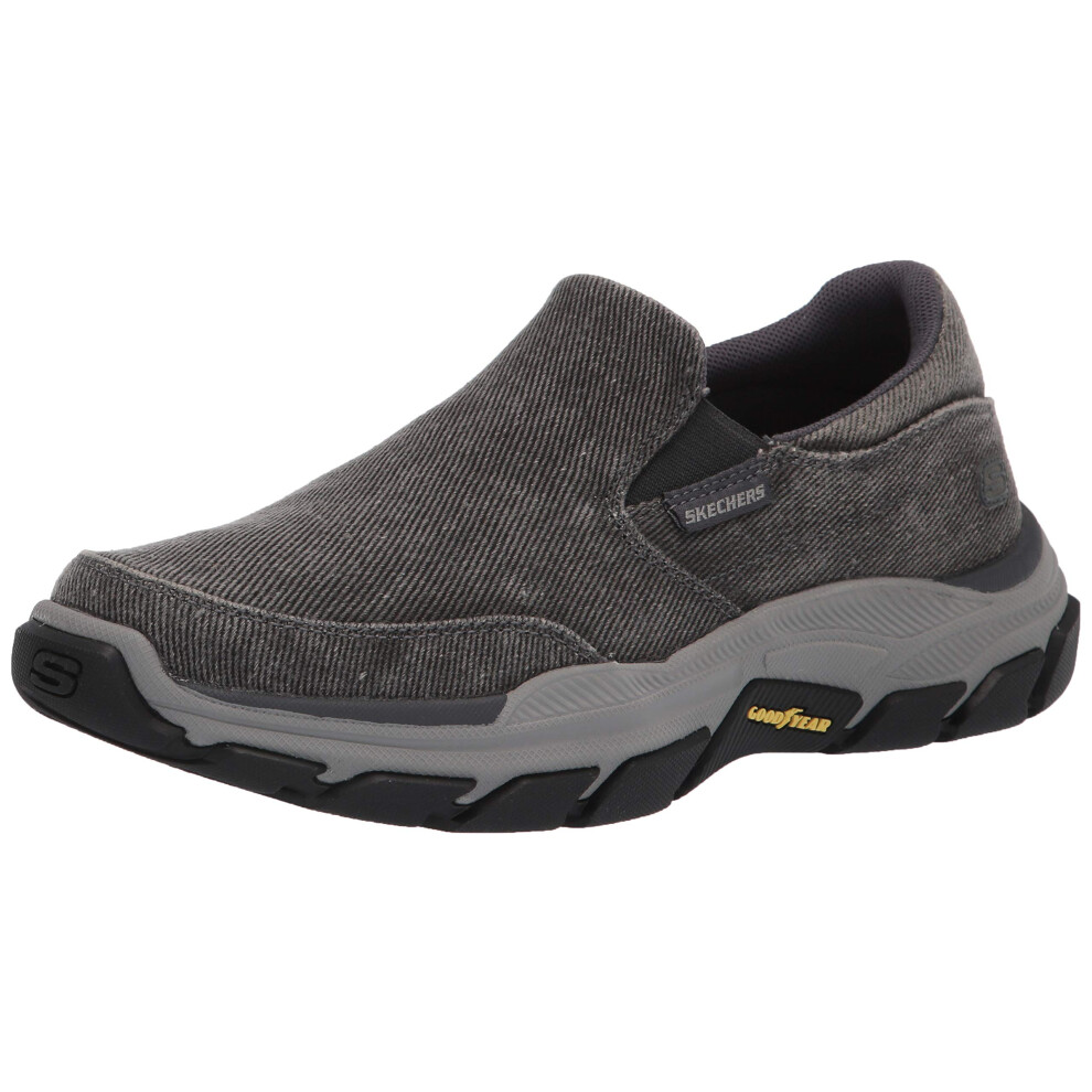 Skechers USA Men's mens Respected - Fallston Canvas Slip On  Char  8.5