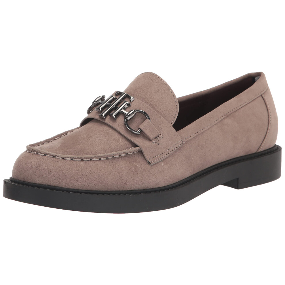 Tommy Hilfiger Women's TREVYS2 Loafer Flat  Taupe Suede  8.5