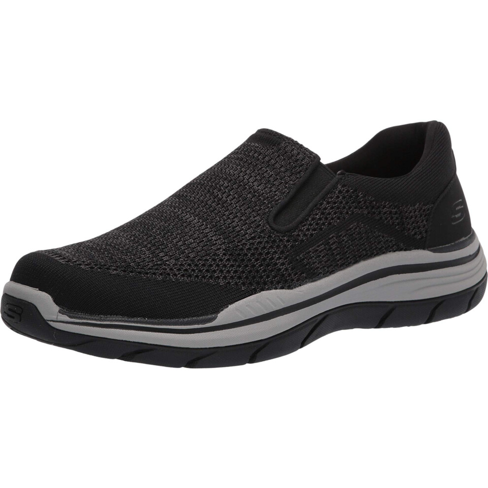 Skechers Men's Expected 2.0-Arago Slip On Canvas Loafer  Black  9 Medi