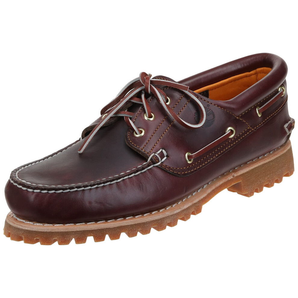 Timberland Men's Traditional Handsewn 3-Eyelet Classic Lug  Burgundy/B