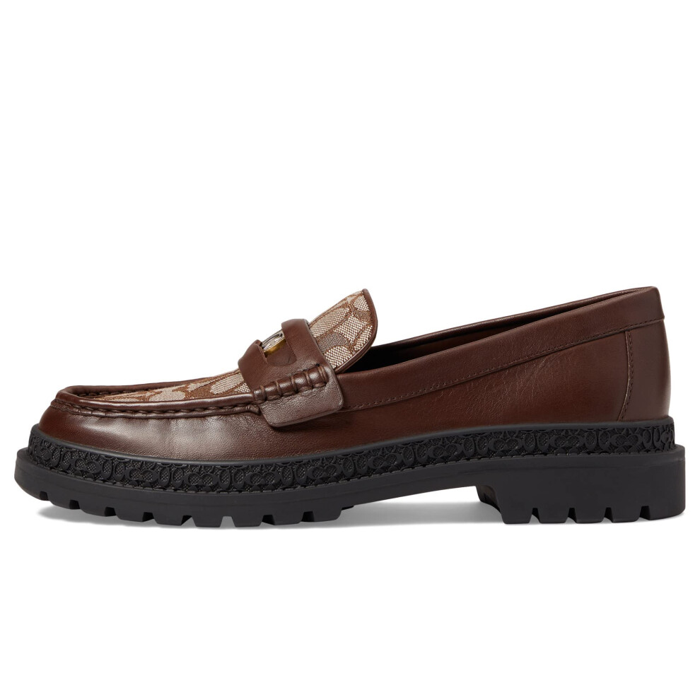 COACH Men's Casual Cooper Loafer With Signature Jacquard And Signature