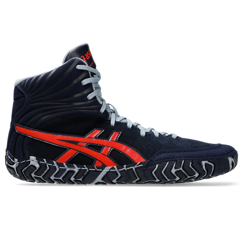 ASICS Men's AGGRESSOR 5 Wrestling Shoes  8  MIDNIGHT/CLASSIC RED