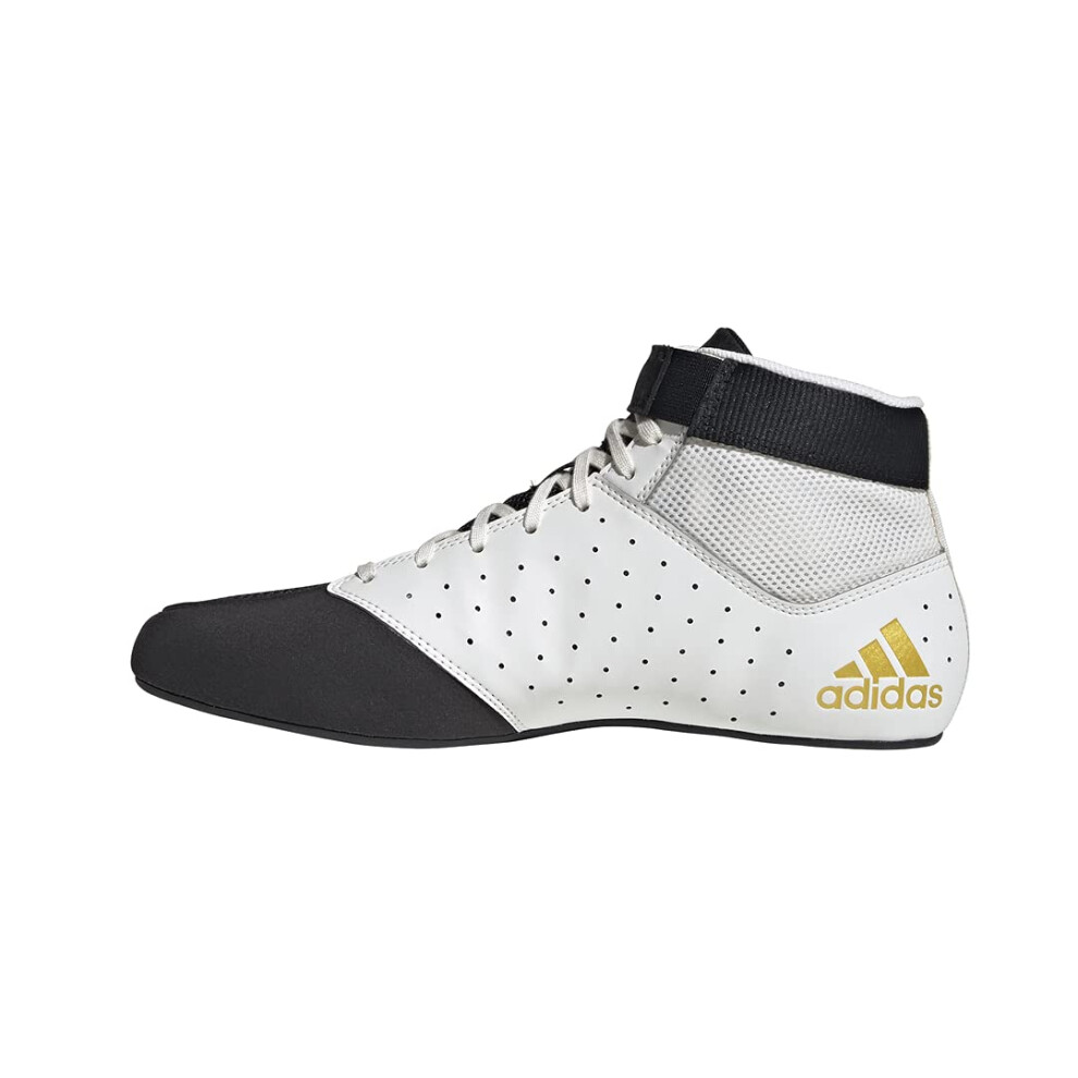 adidas Men's Mat Hog 2.0 Wrestling Shoe  Black/Matte Gold/White  7.5