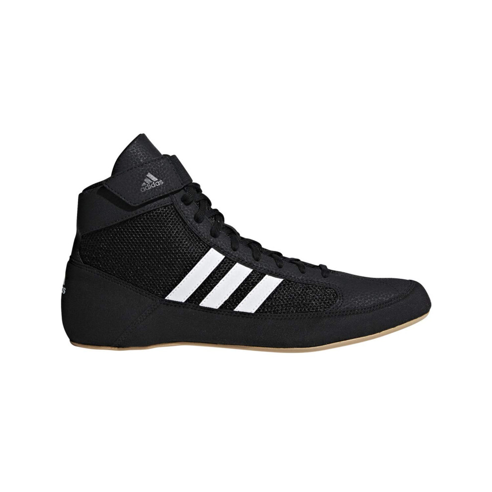 Adidas Men's HVC Wrestling Shoe  Black/White/Iron Metallic  6.5