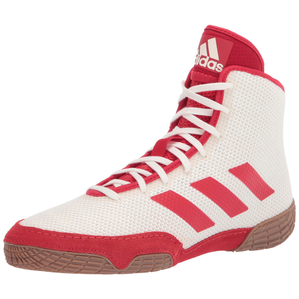 adidas Men's Tech Fall 2.0 Wrestling Shoe  Chalk White/Scarlet/Gum  8