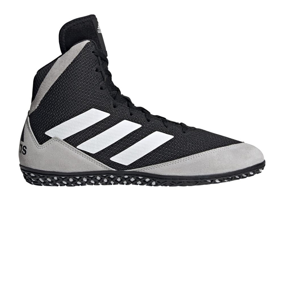 adidas Men's Mat Wizard 5 Wrestling Shoe  Black/Grey/White  8.5