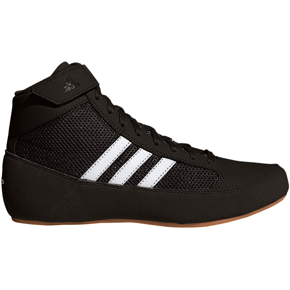 adidas Men's HVC Wrestling Shoe  Black/White  4