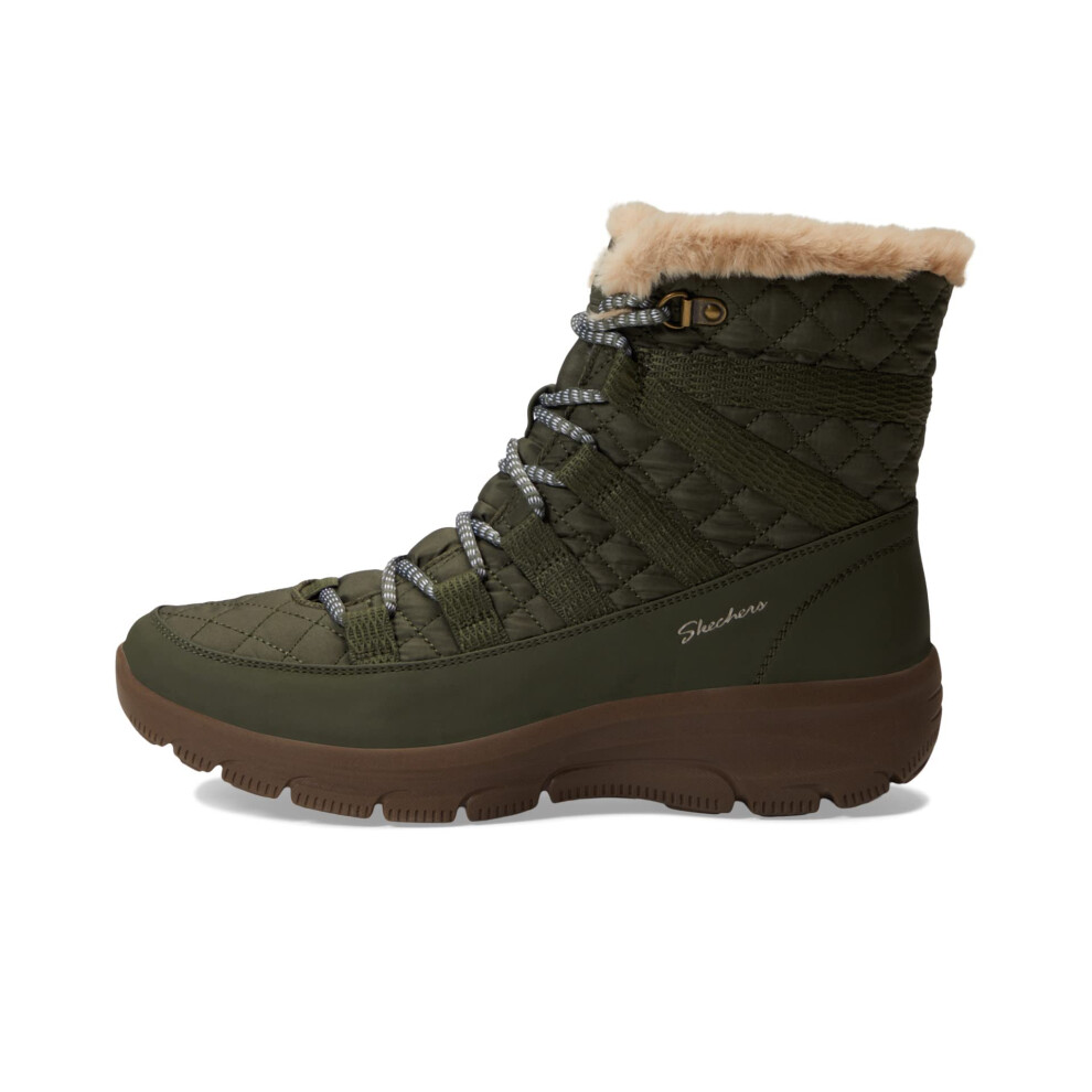 Skechers Women's Cozy Fashion Boot  Olive  5