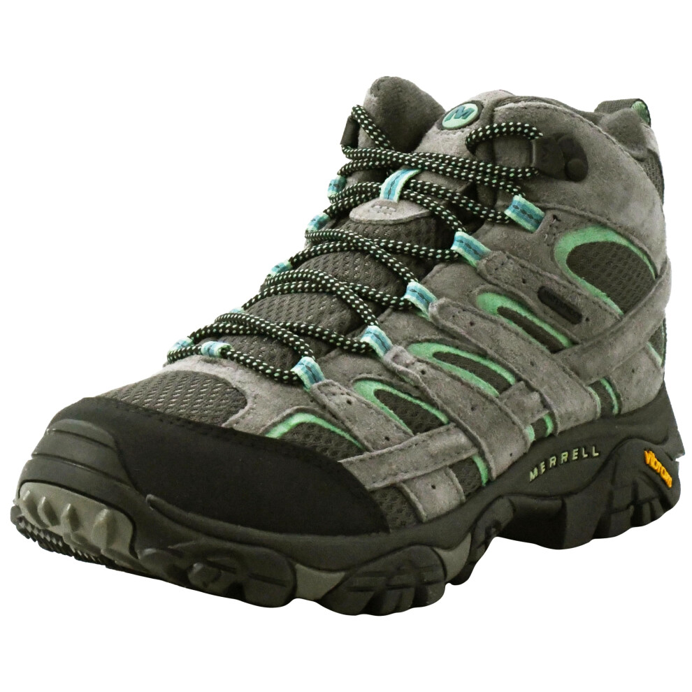 Merrell Women's Moab 2 Mid Waterproof Drizzle/Mint Hiking Boot 7 M US