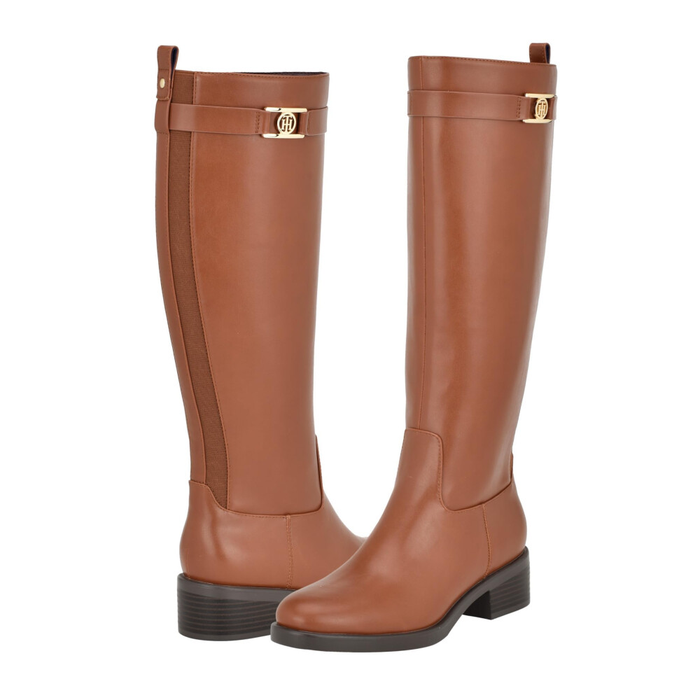 Tommy Hilfiger Women's IVIANN Knee High Boot  Gingerbread 101  7