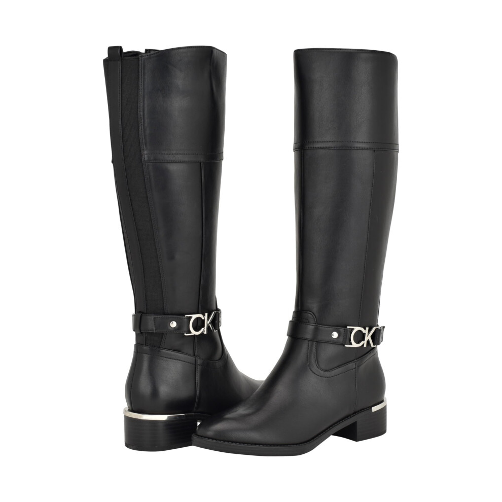 Calvin Klein Women's Daphny Knee High Boot  Black Patent  8