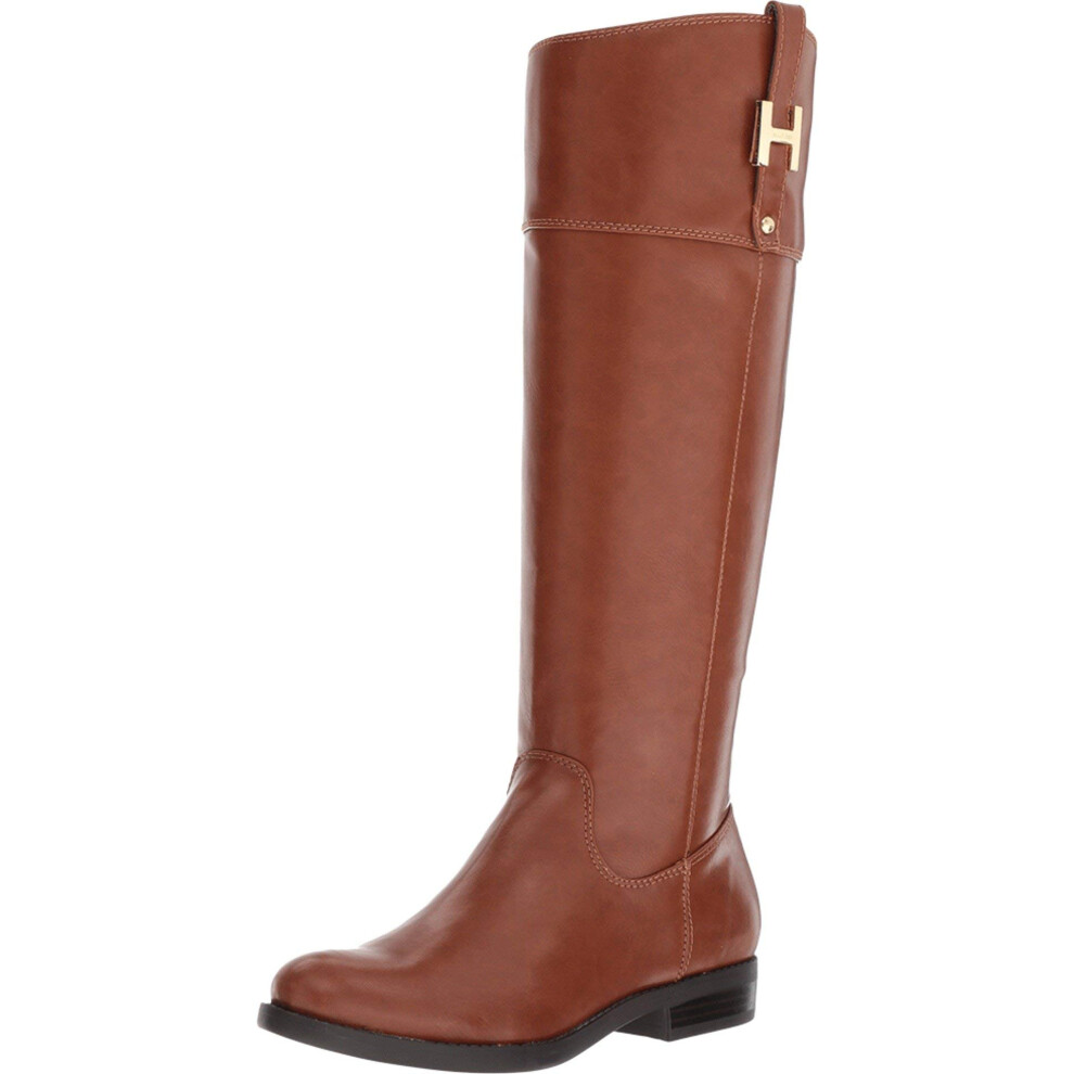 Tommy Hilfiger Women's SHYENNE Equestrian Boot  Cognac  7