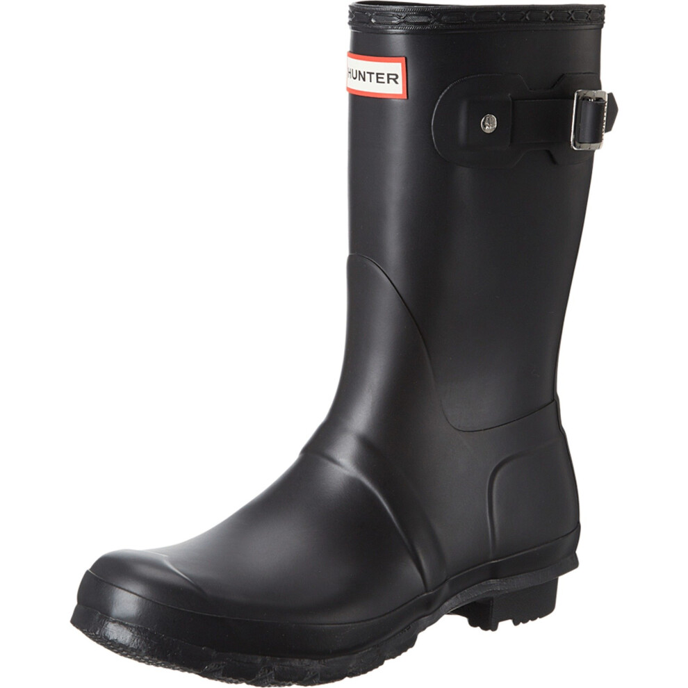 HUNTER Womens Original Short Black Matte Rain Boot - 9 B(M) US