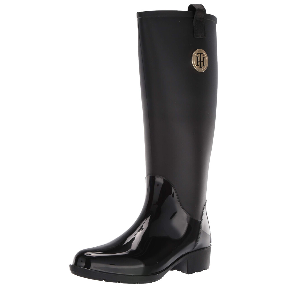 Tommy Hilfiger womens Karissa Rain Boot  Black  9 US