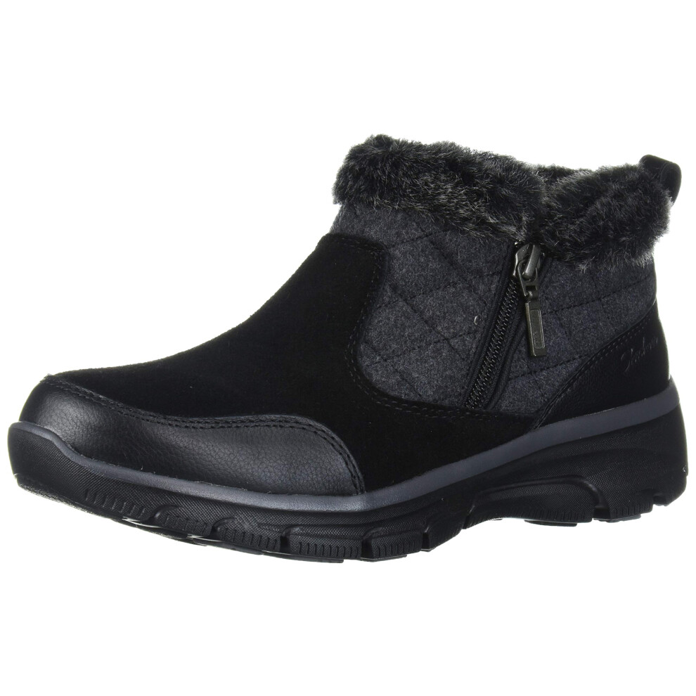 Skechers Women's Easy Going-Quarter Zip Quilted-Wool Bootie Ankle Boot