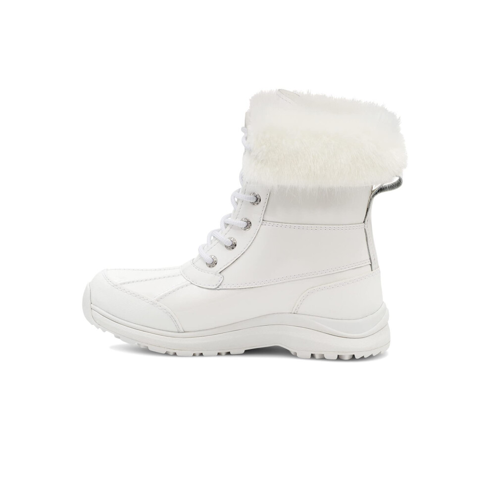 UGG Women's Adirondack Boot Iii Patent Boot  White  8