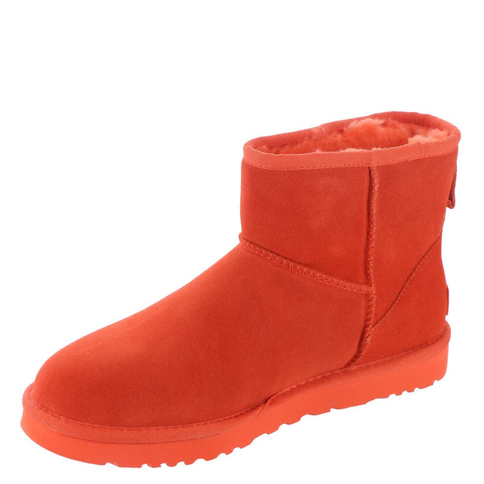 UGG Women's Classic Mini Side Logo Ii Boot  Hazard Orange  5