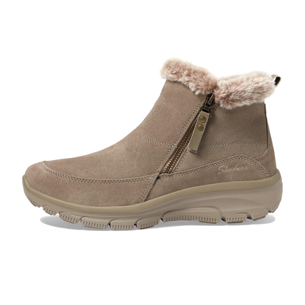 Skechers Women's Easy Going-Cool Zip Ankle Boot  Taupe  5